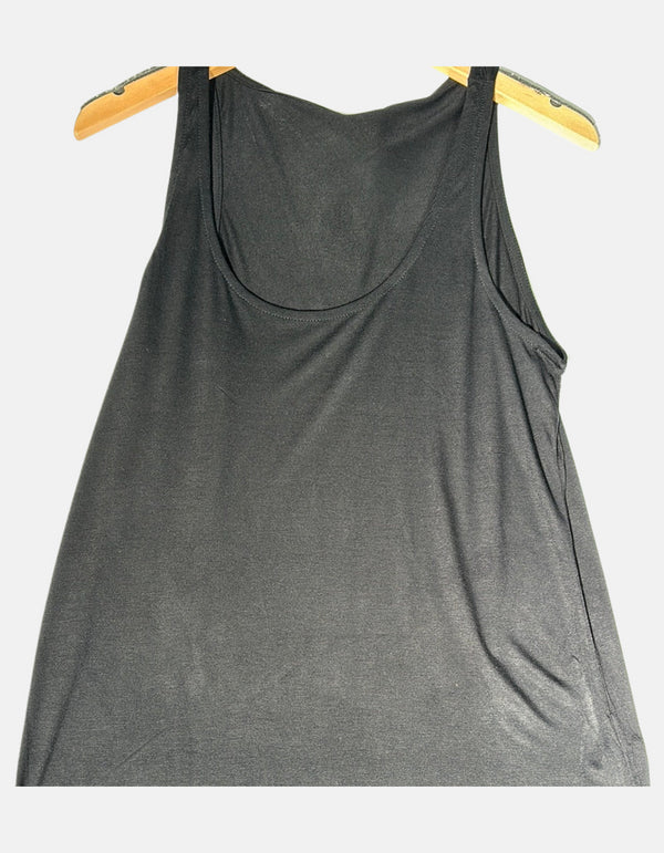 Charcoal Draped Tank Top F